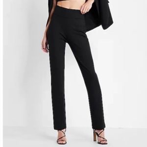 Express Columnist Straight High Rise Pants Gray Pants